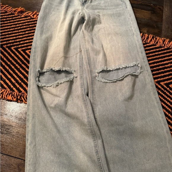 PTCL wide leg distressed jeans size 28 excellent condition - Picture 3 of 8